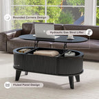 LYNCOHOME Fluted Lift Top Coffee Table - Image 5