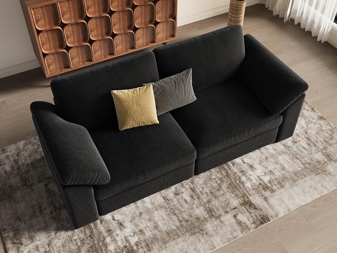 EASE MOOSE Comfty 2 Seat Couch, FSC Certified Modern Deep Seat Sectional Modular - Image 3