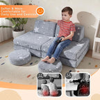 MeMoreCool Kids Play Couch, 8-Piece Modular Toddler Couch - Image 7