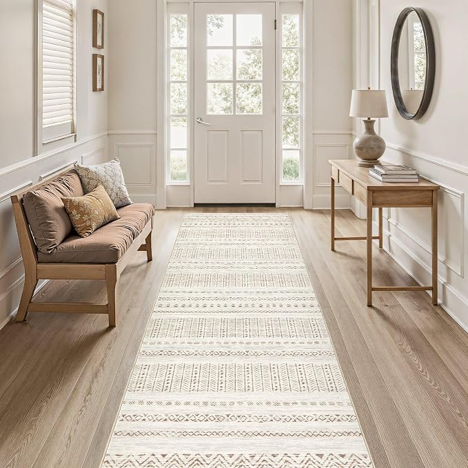 cotiled Hallway 3x8 Runner Rugs Washable Boho Moroccan Soft Rug | Non-Slip - Image 8