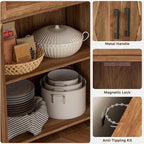 Homhedy Sideboard Buffet Cabinet, Coffee Bar Storage Cabinet - Image 6