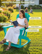 Outdoor Oversized Adirondack Rocking Chairs, All Weather HDPE Patio Rocking - Image 3