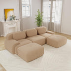 Boneless Sectional Couch, No Assembly Required, 117.3” U Shaped Modular Cloud by ModonChicSofasCouches