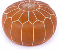 Marrakesh Gallery Genuine Leather Round Pouf Unstuffed by MarrakeshGallery