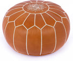 Marrakesh Gallery Genuine Leather Round Pouf Unstuffed by MarrakeshGallery