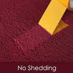 5x7 Area Rugs for Living Room Non Slip Dorm Bedroom Rug, Wine Red | Modern Area - Image 7