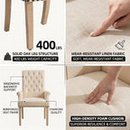 Modern Upholstered Fabric Dining Chairs Set of 2, Accent Chairs - Image 7