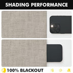 MIULEE 100% Blackout Linen Curtains 42 x 72 Inch Pebble Taupe 2 Panels | - Image 7