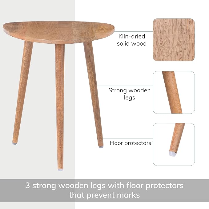 MH London Bond Wooden Triangle End Table - Image 5