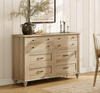 WAMPAT 8 Drawers Dresser for Bedroom, Farmhouse Dresser Chest of Drawers by WAMPAT