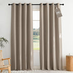 NICETOWN Vintage Faux Linen Weave Flax Thermal Curtains by NICETOWN