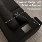 152'' Oversized 2-in-1 Modular Sectional Sofa Bed, Modern Boneless Couch - Image 4