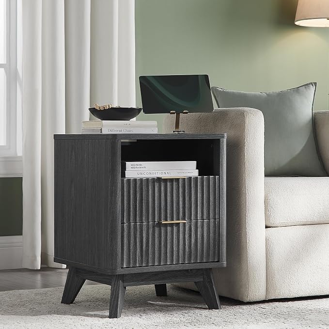 T4TREAM Fluted Nightstand Set of 2 - Image 7