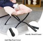 15" Folding Ottoman, Foldable Footrest Stool, Portable Small Foot Stool - Image 7