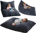 BRINJOY 3 in 1 Kids Bean Bag Chair Bed, Memory Foam Filled Floor Bed Bean Bag by brinjoy