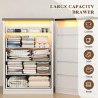 Jocoevol Modern LED 5 Drawer Dresser - Image 4