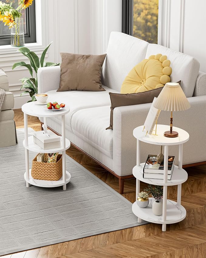 Round Pedestal End Table - Image 6