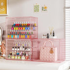 Clear Pink Acrylic Figure Display Case - Image 9