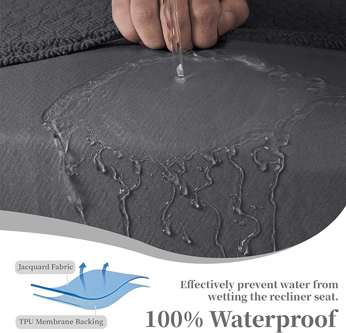 100% Waterproof Sectional Recliner Couch Covers - Image 4