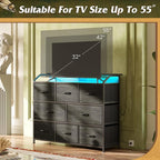 WLIVE Led Dresser for Bedroom, TV Stand for Bedroom - Image 3