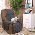 U-NICE HOME Reversible 23''Recliner Small Chair Cover, Dark Grey/Light Grey | - Image 2