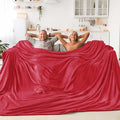 BEDELITE Fleece Blanket Soft Plush Oversized Bed Blanket Red 120"x120" | Ultra by BEDELITE