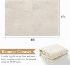 Pauwer 4x6 Area Rugs for Living Room, Modern Non Slip Washable Rug, Soft Fluffy - Image 2