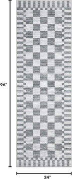 GarveeHome 2x8 Checkered Kitchen Runner Rug - Image 2