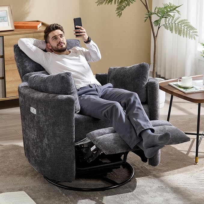 Power Recliner, Nursery Swivel Rocking Glider Chair - Image 4