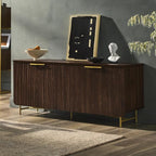 Walker Edison Reema Fluted 4-Door Kitchen Sideboard Buffet Console, 69 Inch - Image 2