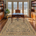 5x7 Washable Area Rugs for Living Room, Stain Resistant Vintage Rugs for Dining - Image 4