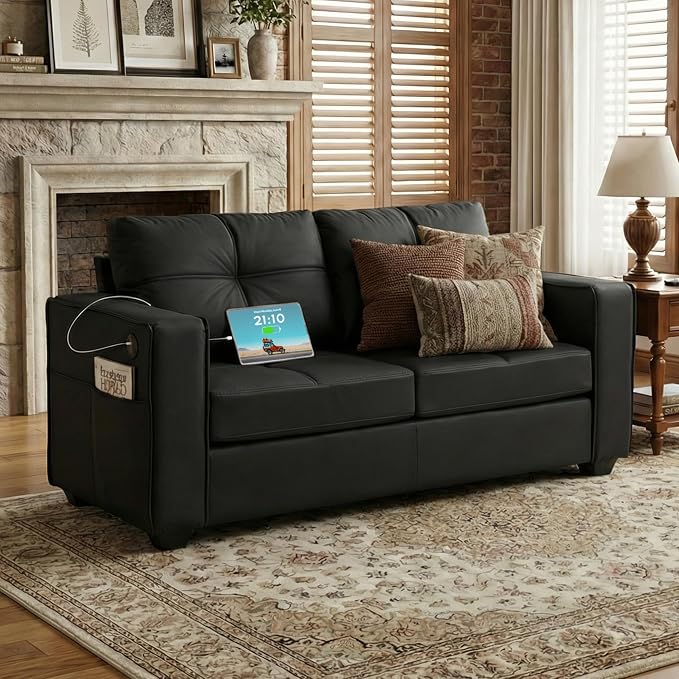 TYBOATLE 65" Faux Leather Loveseat by TYBOATLE