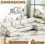LEVELEVE 147" U-Shape Modular Sofa - Image 2