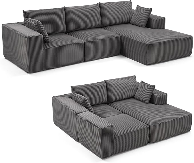 Weture 108” Modular Sectional Sofa, Cloud Sectional Couch - Image 8