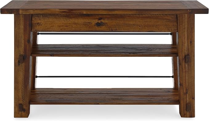 Durango 54-Inch Farmhouse-Industrial Style Wood Console Table - Image 9