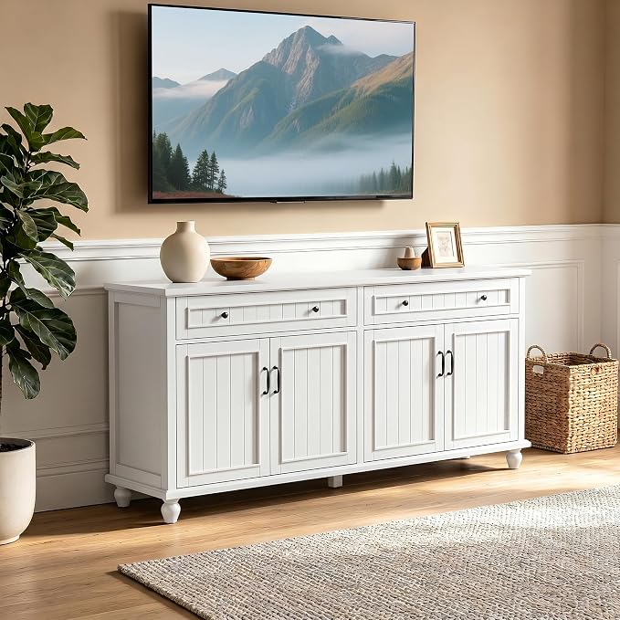 Scurrty Sideboard Buffet Cabinet, Vintage Coffee Bar Cabinets - Image 7