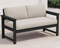 SERWALL Black HDPE Outdoor Loveseat by SERWALL