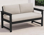 SERWALL Black HDPE Outdoor Loveseat by SERWALL
