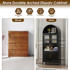 VEXPOR 73" Tall Arched Kitchen Pantry Cabinet - Image 4