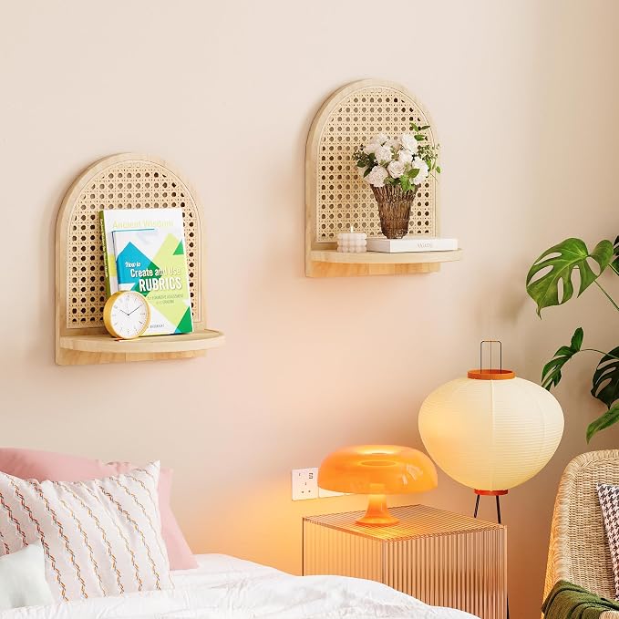 Arched Rattan Wall Shelf - Image 6