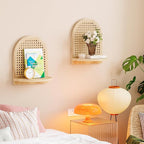 Arched Rattan Wall Shelf - Image 6