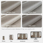 Joydeco Faux Linen Pinch Pleated Curtains 96 Inch Length, Light Filtering - Image 2