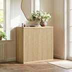 Evermagin 63" Oak Buffet Cabinet - Image 3