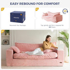MAXYOYO 76" Bean Bag Sofa Couch, Loveseat Boneless Couch in a Box, Upholstered - Image 9