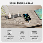 SUPERJARE Console Table with Outlet, 63 Inch Sofa Table with Charging Station - Image 4