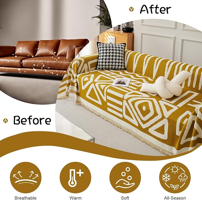 VClife Couch Cover Bohemian Large Couch Covers - Image 4