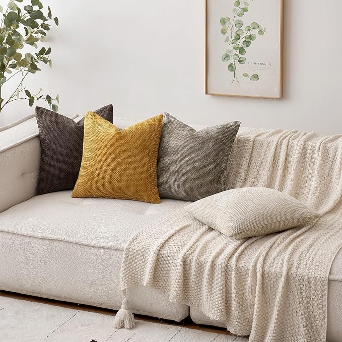 MIULEE Decorative Lumbar Throw Pillow Covers 12x20 in Mustard Yellow 2 Pack | - Image 4