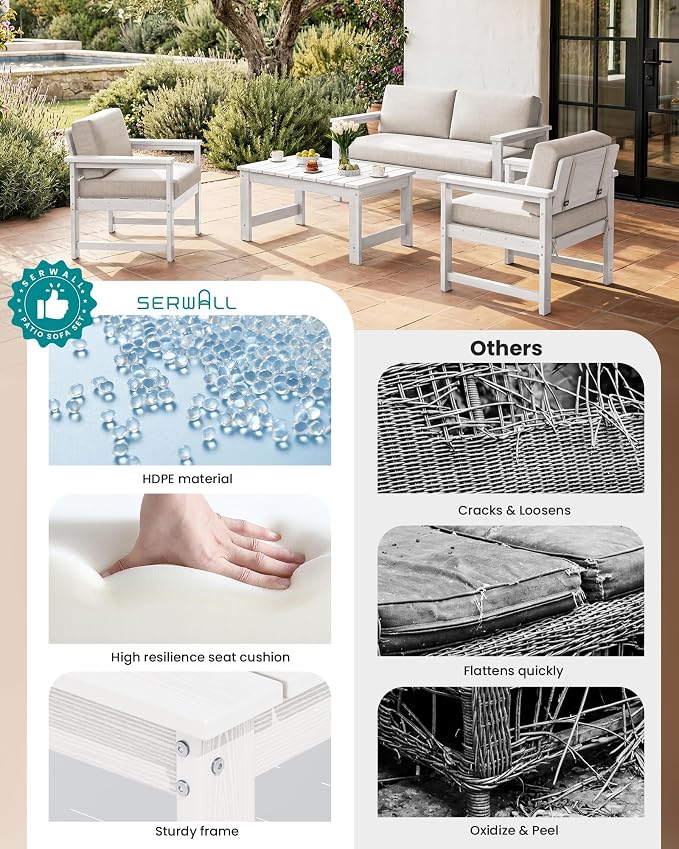 SERWALL HDPE Outdoor Loveseat - Image 9