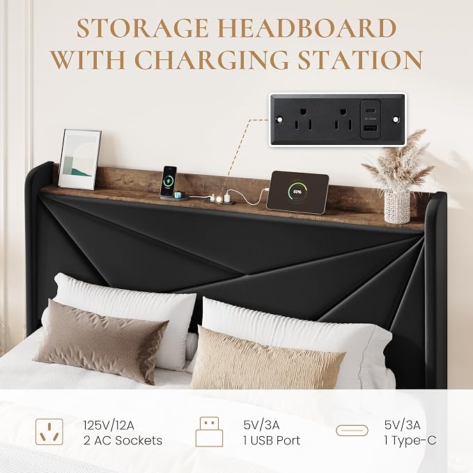 SHA CERLIN Queen Bed Frame - Image 4