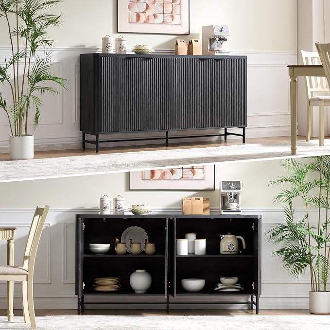 Fatmok 65" Large Sideboard Buffet Cabinet - Image 6
